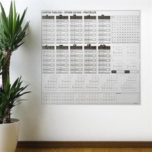 Sinerjim Çarpım Tablosu Ezberleme Manyetik Duvar Stickerı 105 x 100 cm