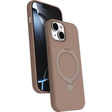 Iphone 14 Regal Magsafe Standlı Kapak - Çöl Titanyum
