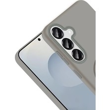 Samsung Galaxy S23 Fe Broş Magsafe Kapak - Çöl Titanyum KOZMIX-969871