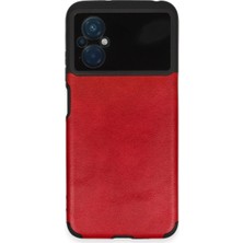 Poco M5 Kılıf Loop Deri Silikon - Kırmızı