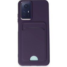 Redmi Note 11S Kılıf Kelvin Kartvizitli Silikon - Derin Mor