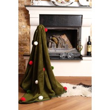 Cakkatex Ponponlu Yeniyıl Özel Seri Wellsoft Tv Battaniyesi |yılbaşı Battaniyesi