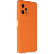 Redmi Note 12 5g Kılıf Nano Içi Kadife Silikon - Turuncu