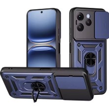 Teleplus Tecno Spark 40 Kılıf Magnetik Standlı Kamera Korumalı Slide Sürgülü Cover Kapak