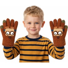 Gigi Giyim Oynar Rakun Yüzlü Unisex Çocuk Eldiven
