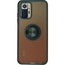 Redmi Note 10 Kılıf Montreal Yüzüklü Silikon Kapak - Yeşil