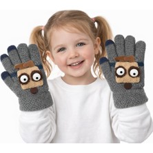 Gigi Giyim Oynar Rakun Yüzlü Unisex Çocuk Eldiven