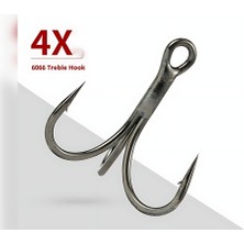 Hokkaido 25 Adet 6066 Yüksek Karbonlu 4x, Üçlü Iğne,kanca,8 Numara,iğne Boyu 17 Mm,iğne Ağırlığı 0.5 Gram.