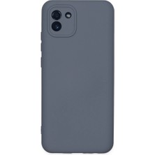 Galaxy A03 Kılıf Nano Içi Kadife Silikon - Gri