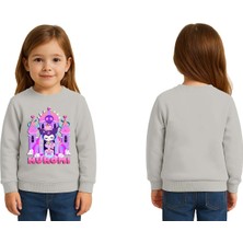Sedirli Unisex Kuromi Baskılı Çocuk Swaetshirt 3 Iplik Şardonlu