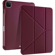 Ipad Air 13 (2024) Kılıf Kalemlikli Mars Tablet Kılıfı - Mürdüm