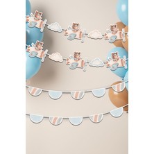 Niksy Design Pilot Ayıcık Uçak Temalı 2’li Banner Parti Süsü