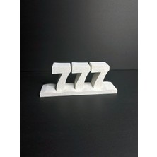 Gragold3 Design Dekoratif 777 Yazılı Modern Dekoratif Obje - (Şans, Bolluk, Pozitif Enerji)
