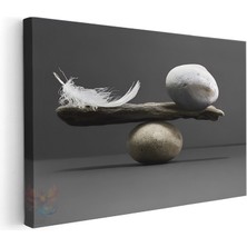 Artarilion Yatay Kanvas Tablo Salon Tablosu Tas ve Tuy Dengesi Kanvas Duvar Tablosu