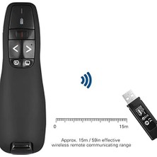 Kablosuz Lazer Sunum Kumandası USB Alıcılı 2,4 Ghz Powerpoint Sunumu Ppt Flip Pen Pointer Clicker Presenter Dahili Alıcı Kırmızı Işık Uzaktan Kumanda