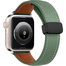 Watch 38MM KR414 Daks Deri Kordon - Koyu Yeşil