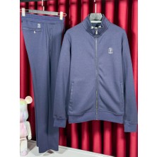 Brunello Cucinelli Minimal Logo Detaylı Lacivert Eşofman Takımı