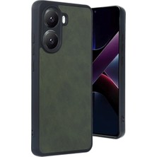 Poco X7 Kılıf Aras Deri Kapak - Koyu Yeşil