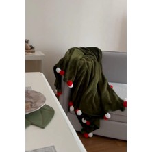 Cakkatex Ponponlu Yeniyıl Özel Seri Wellsoft Tv Battaniyesi |yılbaşı Battaniyesi