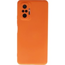 Redmi Note 10 Kılıf Nano Içi Kadife Silikon - Turuncu
