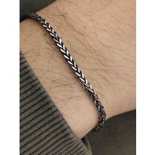 Generic 925 Ayar Şık Tasarım Gümüş Erkek Bileklik -  19.5cm