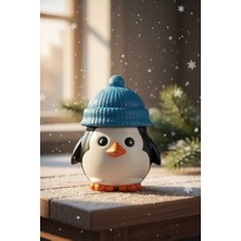Çiçekli Atölye Penguen Şeklinde Dekoratif Kutu