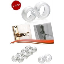 Sinerjim Silikon Kapı & Pencere Vurma Önleyici Stoper Kapı Tamponu 4 Adet