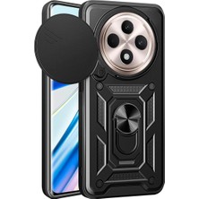 Redmi 14C Kılıf Pars Lens Yüzüklü Silikon - Siyah