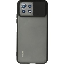 Mi 11 Lite Kılıf Palm Buzlu Kamera Sürgülü Silikon - Siyah