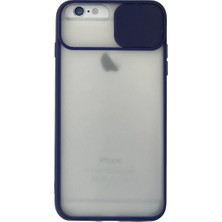 Iphone 6 Kılıf Palm Buzlu Kamera Sürgülü Silikon - Lacivert