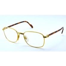 Cartier Cartıer Vıntage 24K Gold Altın Sarı Beyaz Altın Burgulu Oval Dikdörtgen Acetat Saplı   Unısex Gözlük