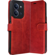 Redmi 15C 4g S Kapaklı Kılıf - Kırmızı