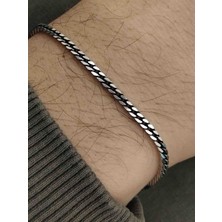 Generic 925 Ayar Şık Tasarım Gümüş Erkek Bileklik -  Model 1