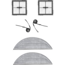 Ropalde Roborock S8 Pro Robot Süpürge Uyumlu Hepa Filtre,yan Fırça,mop Bezi-6'lı-Yedek Parça Seti