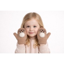 Gigi Giyim Ponpon Detaylı Tek Parmak Kız Çocuk Eldiven