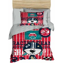 Mira Home Yenidoğan Erkek Bebek Nevresim Takımı %100 Pamuklu Racing Team