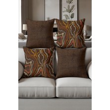 Dolce Mariee Dijital Baskılı Yumuşak Dokulu 4’lü Kırlent Kılıfı Takımı KRL0093