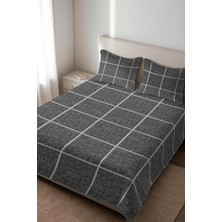 Dolce Mariee Parlak Kadife Kumaş Kapitoneli Çift Kişilik Yatak Örtüsü Seti (3 Parça) CKY0034