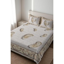 Dolce Mariee Parlak Kadife Kumaş Kapitoneli Çift Kişilik Yatak Örtüsü Seti (3 Parça) CKY0070