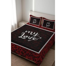 Dolce Mariee Parlak Kadife Kumaş Kapitoneli Çift Kişilik Yatak Örtüsü Seti (3 Parça) CKY0044