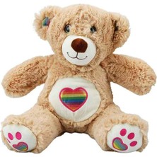 Vexor 3184 Gökkuşağı Kalpli Peluş Ayı 30 cm -Nessiworld