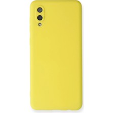 Galaxy A02 Kılıf Nano Içi Kadife Silikon - Sarı