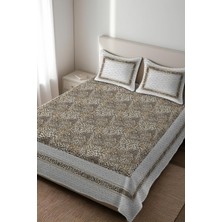 Dolce Mariee Parlak Kadife Kumaş Kapitoneli Çift Kişilik Yatak Örtüsü Seti (3 Parça) CKY0064