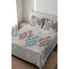 Dolce Mariee Parlak Kadife Kumaş Kapitoneli Çift Kişilik Yatak Örtüsü Seti (3 Parça) CKY0074