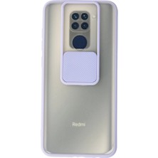 Redmi Note 9 Kılıf Palm Buzlu Kamera Sürgülü Silikon - Lila