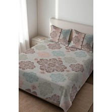 Dolce Mariee Parlak Kadife Kumaş Kapitoneli Çift Kişilik Yatak Örtüsü Seti (3 Parça) CKY0060