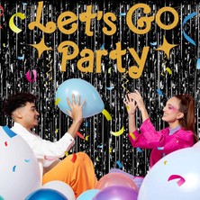 Ttt Nevamel Siyah Ekstra Metalize Parlak Saçaklı Arka Fon Perde