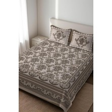 Dolce Mariee Parlak Kadife Kumaş Kapitoneli Çift Kişilik Yatak Örtüsü Seti (3 Parça) CKY0047