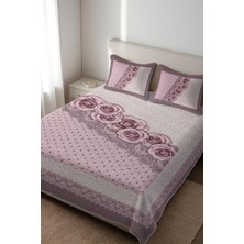 Dolce Mariee Parlak Kadife Kumaş Kapitoneli Çift Kişilik Yatak Örtüsü Seti (3 Parça) CKY0079