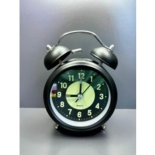 Doğan Hediyelik Çok Fonksiyonlu Işıklı ve Alarmlı Akar Saniyeli Masaüstü Metal Çalar Saat